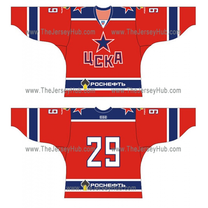 CSKA Moscow KHL 2020-21 Russian Hockey Jersey Light