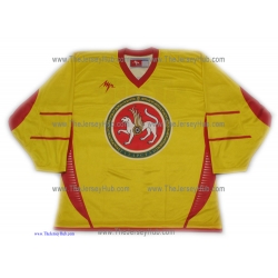 Ak Bars Kazan 2013-14 Russian Hockey Yellow Practice Jersey 