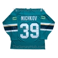 Sochi KHL 2023-24 Russian Hockey Jersey Michkov Dark Tackle Twill