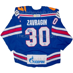 SKA St. Petersburg KHL 2024-25 Russian Signed Game Worn Goalie Hockey Jersey Yegor Zavragin Dark