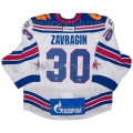 SKA St. Petersburg KHL 2024-25 Russian Signed Game Worn Goalie Hockey Jersey Yegor Zavragin Light