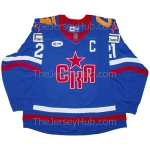 SKA St. Petersburg KHL 2024-25 Russian Signed Game Issued Hockey Jersey Alexander Nikishin Dark