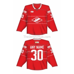 Spartak Moscow 2024-25 Russian Hockey Jersey Dark