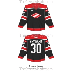 Spartak Moscow 2025-26 Russian Hockey Jersey Dark Alternate
