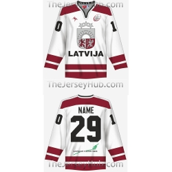 Team Latvia 2008 Hockey Jersey Light