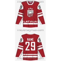 Team Latvia 2008 Hockey Jersey Dark
