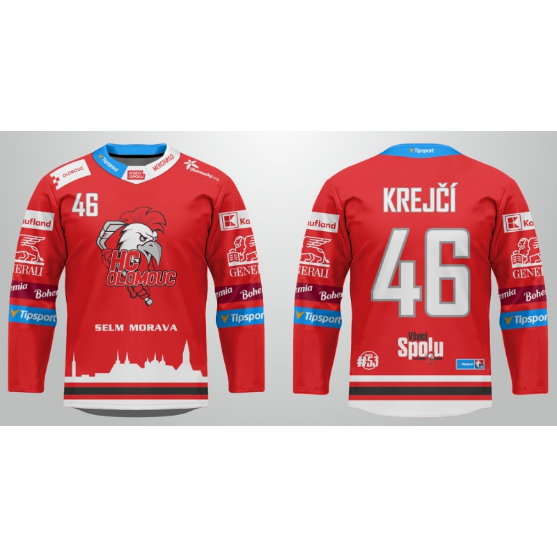 HC Olomouc Krejci Czech Extraliga 2021-22 Hockey Jersey Light