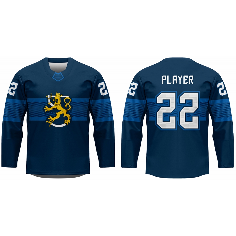 Team Japan 2022 Dark Ice Hockey Jersey Custom Name and Number