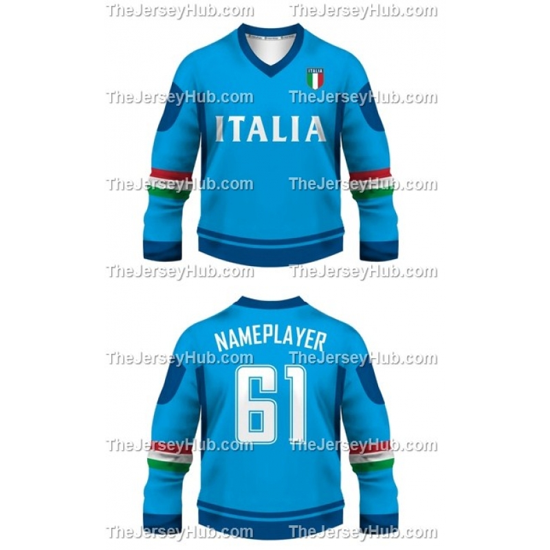 Team Italy Italia Hockey Jersey Dark