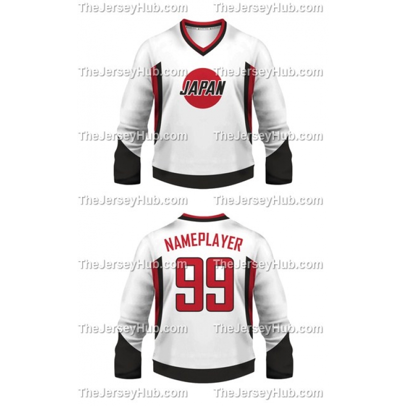 Team Japan 2022 Dark Ice Hockey Jersey Custom Name and Number