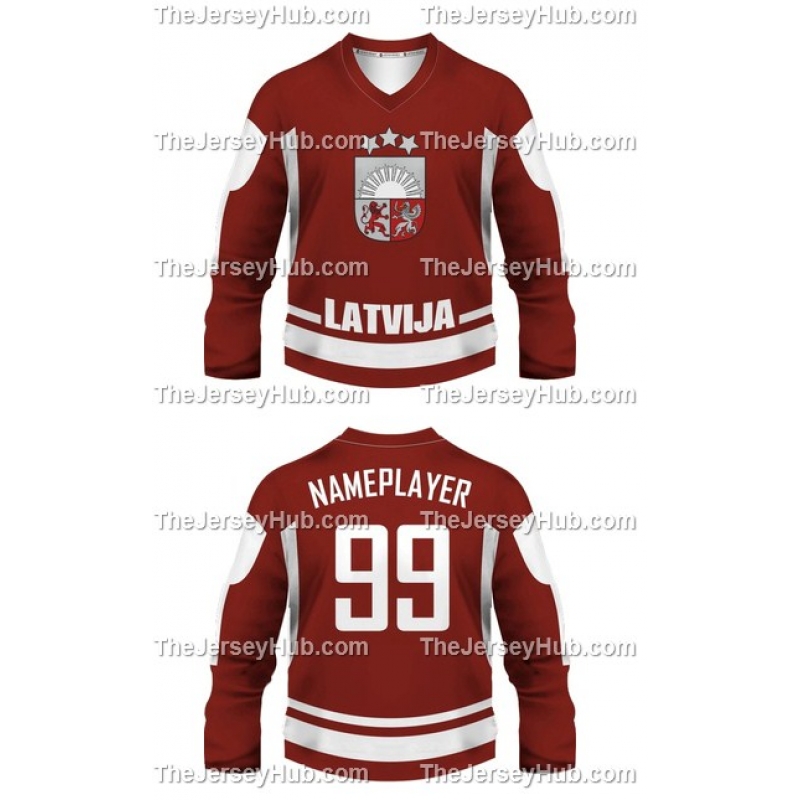 Team Latvia Hockey Jersey Dark
