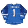 Team Finland Ukko-Pekka Luukkonen Hockey Jersey Dark