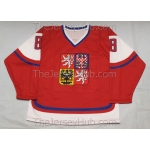 Team Czech Republic David Pastrnak Hockey Jersey Dark