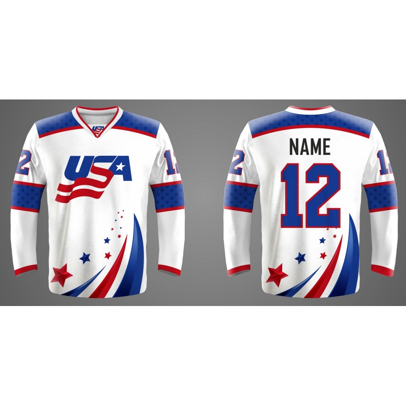 2017 Team USA Hockey #60 Game Issued White Jersey USHL IIHF 58 54