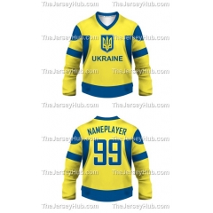 Team Ukraine Hockey Jersey Light