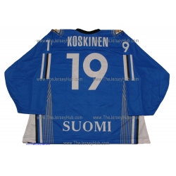 Team Finland Goalie Hockey Jersey Mikko Koskinen Dark