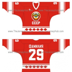 Team USSR 1980 Soviet Russian Hockey Jersey Dark